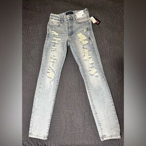 Aeropostale High-rise Curvy Jegging light denim wash size 4
